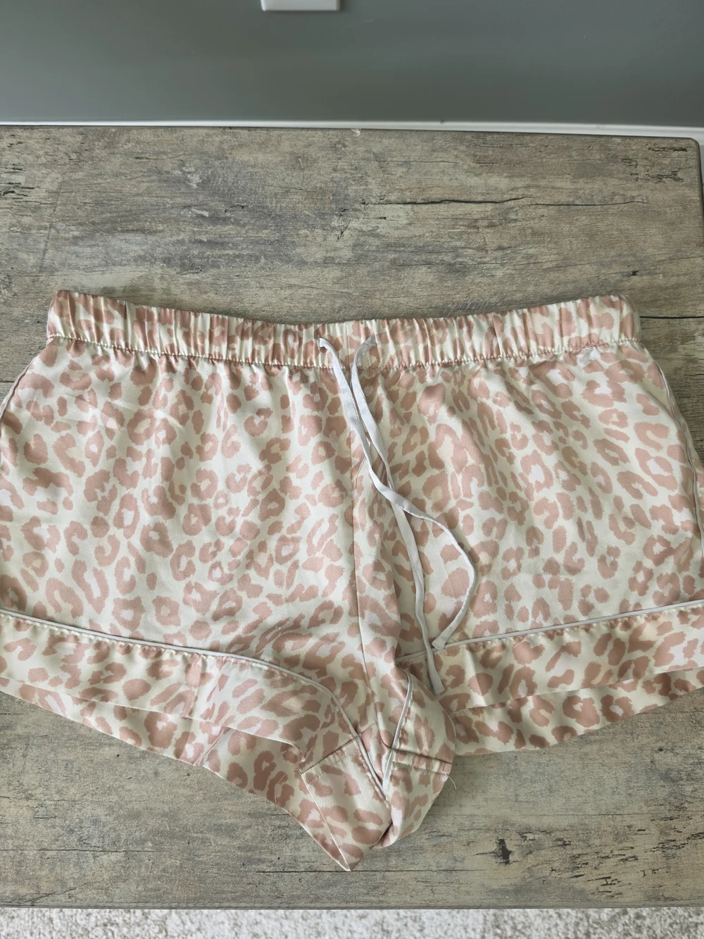 Victoria's Secret Pink Leopard Satin Pajama Shorts
